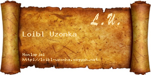 Loibl Uzonka névjegykártya
